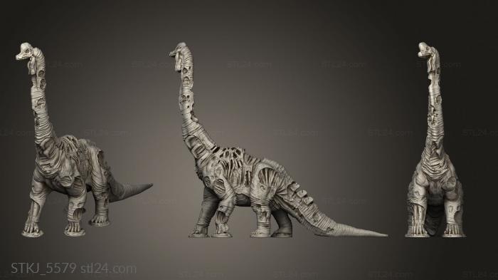 Animal figurines (Zombie Brachiosaurus Duncan Shadow, STKJ_5579) 3D models for cnc