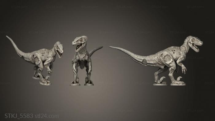 Animal figurines (Zombie Velociraptor Duncan Shadow, STKJ_5583) 3D models for cnc