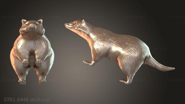 Animal figurines (STKJ_6448) 3D models for cnc