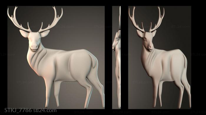 Статуэтки животных (STKJ_7786) 3D модель для ЧПУ станка