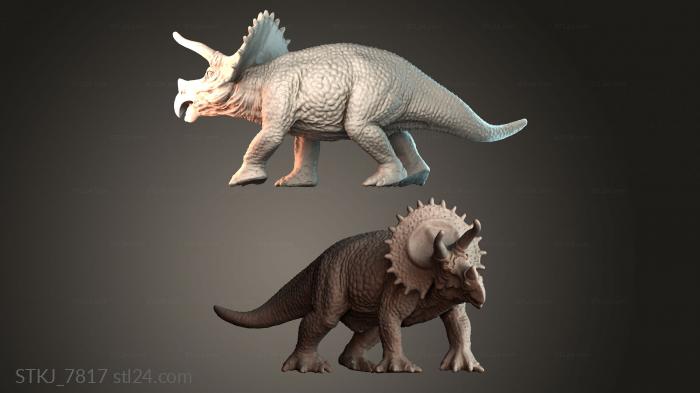 Статуэтки животных (STKJ_7817) 3D модель для ЧПУ станка