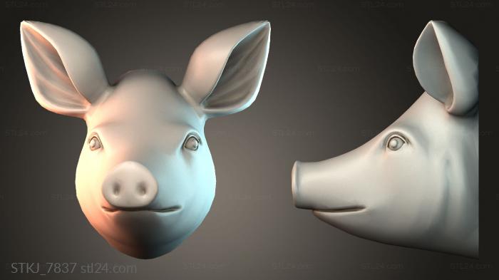 Статуэтки животных (STKJ_7837) 3D модель для ЧПУ станка