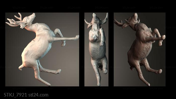 Статуэтки животных (STKJ_7921) 3D модель для ЧПУ станка