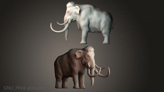 Статуэтки животных (STKJ_7924) 3D модель для ЧПУ станка