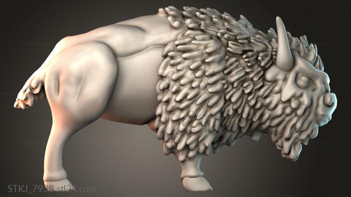 Статуэтки животных (STKJ_7938) 3D модель для ЧПУ станка