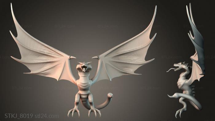 Статуэтки животных (STKJ_8019) 3D модель для ЧПУ станка