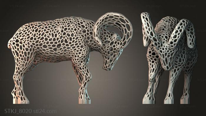 Статуэтки животных (STKJ_8020) 3D модель для ЧПУ станка