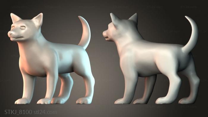 Статуэтки животных (STKJ_8100) 3D модель для ЧПУ станка