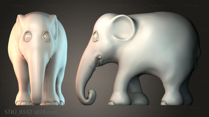 Статуэтки животных (STKJ_8142) 3D модель для ЧПУ станка