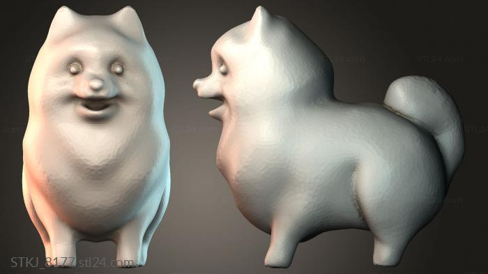 Статуэтки животных (STKJ_8177) 3D модель для ЧПУ станка