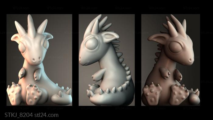 Статуэтки животных (STKJ_8204) 3D модель для ЧПУ станка