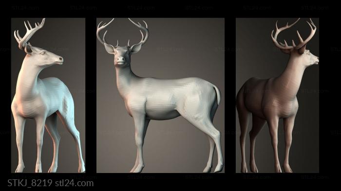 Статуэтки животных (STKJ_8219) 3D модель для ЧПУ станка