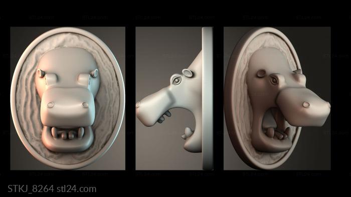 Статуэтки животных (STKJ_8264) 3D модель для ЧПУ станка