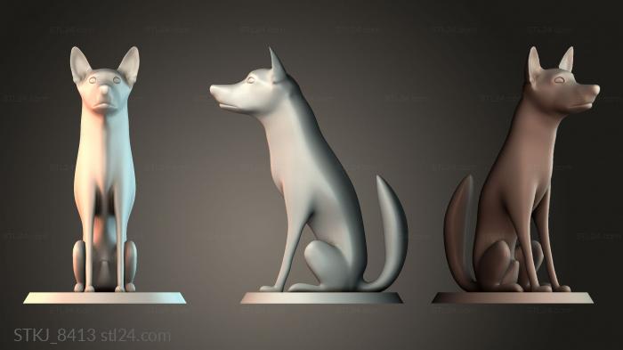 Статуэтки животных (STKJ_8413) 3D модель для ЧПУ станка