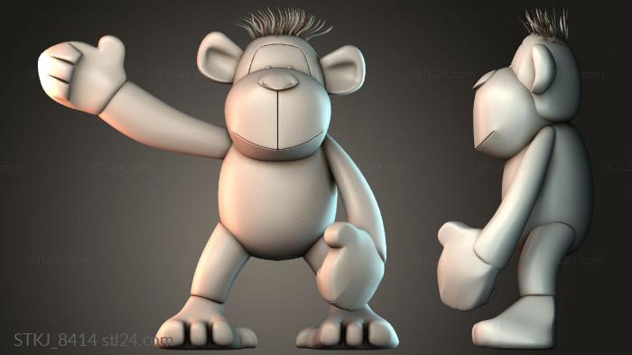 Статуэтки животных (STKJ_8414) 3D модель для ЧПУ станка