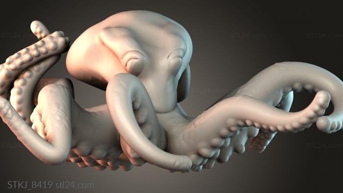 Статуэтки животных (STKJ_8419) 3D модель для ЧПУ станка