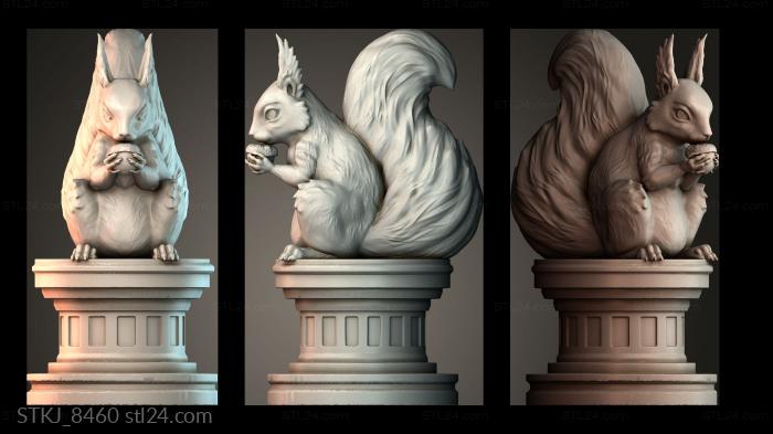 Статуэтки животных (STKJ_8460) 3D модель для ЧПУ станка