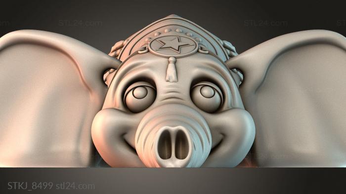 Статуэтки животных (STKJ_8499) 3D модель для ЧПУ станка