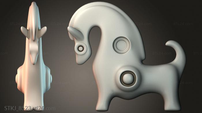 Статуэтки животных (STKJ_8523) 3D модель для ЧПУ станка