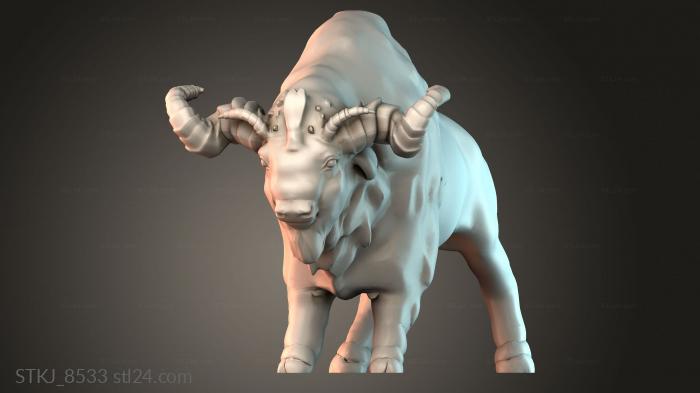 Статуэтки животных (STKJ_8533) 3D модель для ЧПУ станка