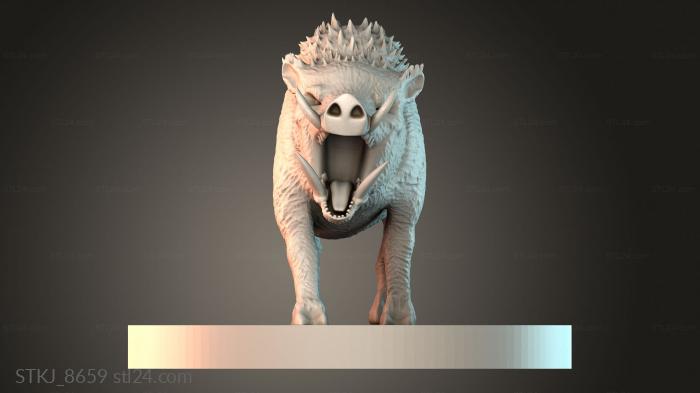 Статуэтки животных (STKJ_8659) 3D модель для ЧПУ станка