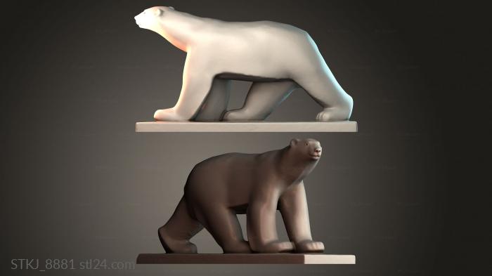 Статуэтки животных (STKJ_8881) 3D модель для ЧПУ станка