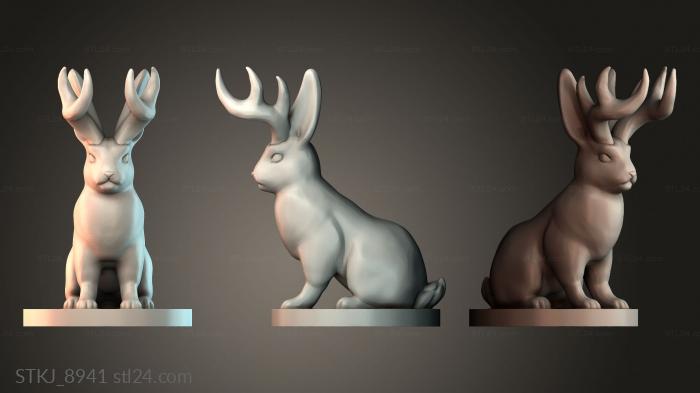 Статуэтки животных (STKJ_8941) 3D модель для ЧПУ станка