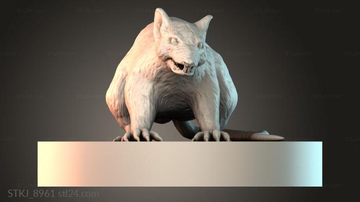 Статуэтки животных (STKJ_8961) 3D модель для ЧПУ станка