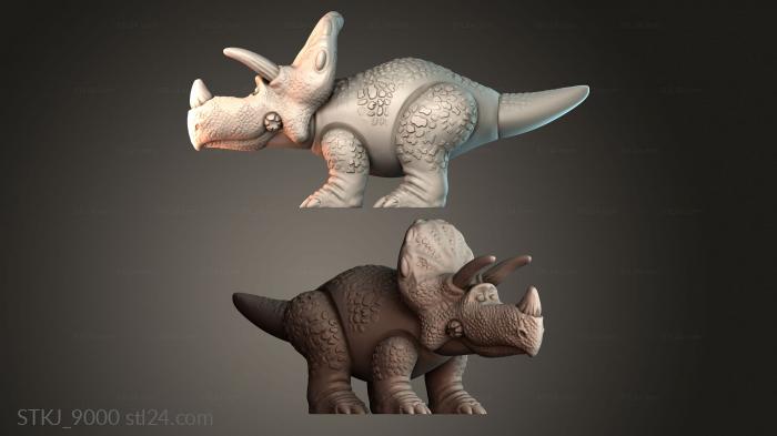 Статуэтки животных (STKJ_9000) 3D модель для ЧПУ станка