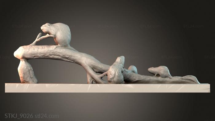 Статуэтки животных (STKJ_9026) 3D модель для ЧПУ станка