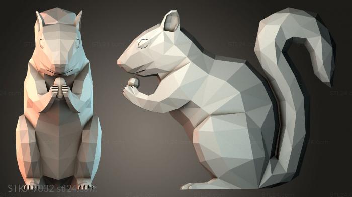 Статуэтки животных (STKJ_9032) 3D модель для ЧПУ станка