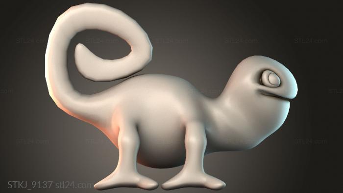 Статуэтки животных (STKJ_9137) 3D модель для ЧПУ станка