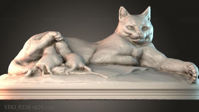 Статуэтки животных (STKJ_9228) 3D модель для ЧПУ станка