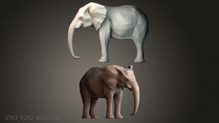 Статуэтки животных (STKJ_9242) 3D модель для ЧПУ станка