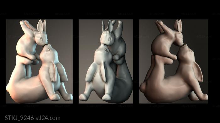 Статуэтки животных (STKJ_9246) 3D модель для ЧПУ станка