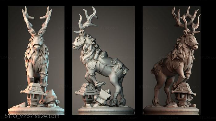 Статуэтки животных (STKJ_9257) 3D модель для ЧПУ станка