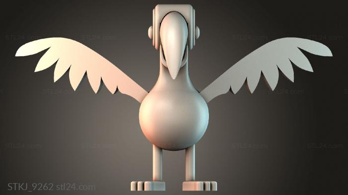 Статуэтки животных (STKJ_9262) 3D модель для ЧПУ станка