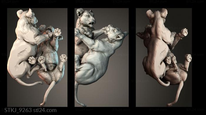 Статуэтки животных (STKJ_9263) 3D модель для ЧПУ станка