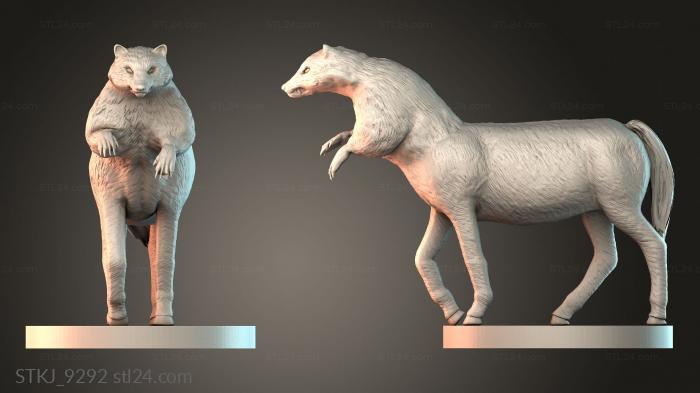 Статуэтки животных (STKJ_9292) 3D модель для ЧПУ станка