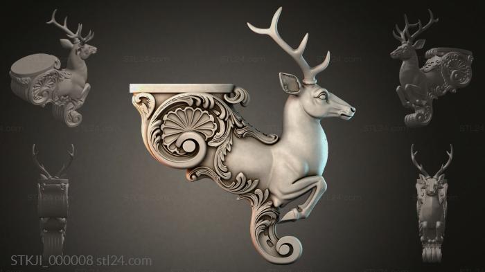 Фигурки животных (STKJI_000008) 3D модель для ЧПУ станка