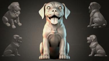 Animal figurines (Dog sculpture, STKJI_000208) 3D models for cnc