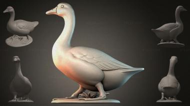 Animal figurines (Goose on a stand, STKJI_000215) 3D models for cnc