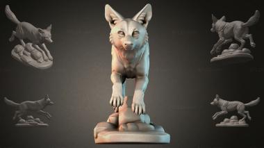 Animal figurines (Fox figurine, STKJI_000220) 3D models for cnc