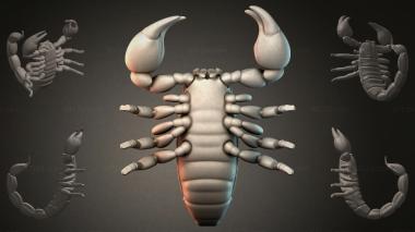 Animal figurines (Decorative scorpion, STKJI_000223) 3D models for cnc