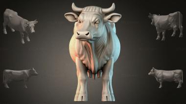 Animal figurines (Cow sculpture, STKJI_000229) 3D models for cnc