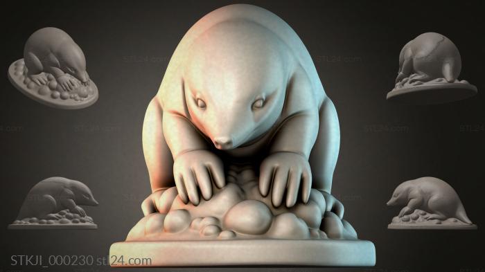 Фигурки животных (STKJI_000230) 3D модель для ЧПУ станка