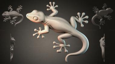 Animal figurines (3D model of a gecko, STKJI_000233) 3D models for cnc