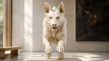 Animal figurines Flying Dog 3d model
