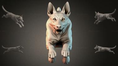 Фигурки животных (Летящая собака, STKJI_000244) 3D модель для ЧПУ станка