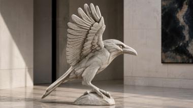 Animal figurines Bird figurine with wings 3d model